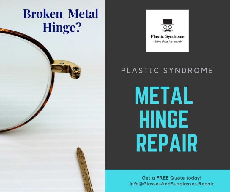 Broken Spectacles, Glasses and Sunglasses Metal Frame Hinge Repair, Fix Australia